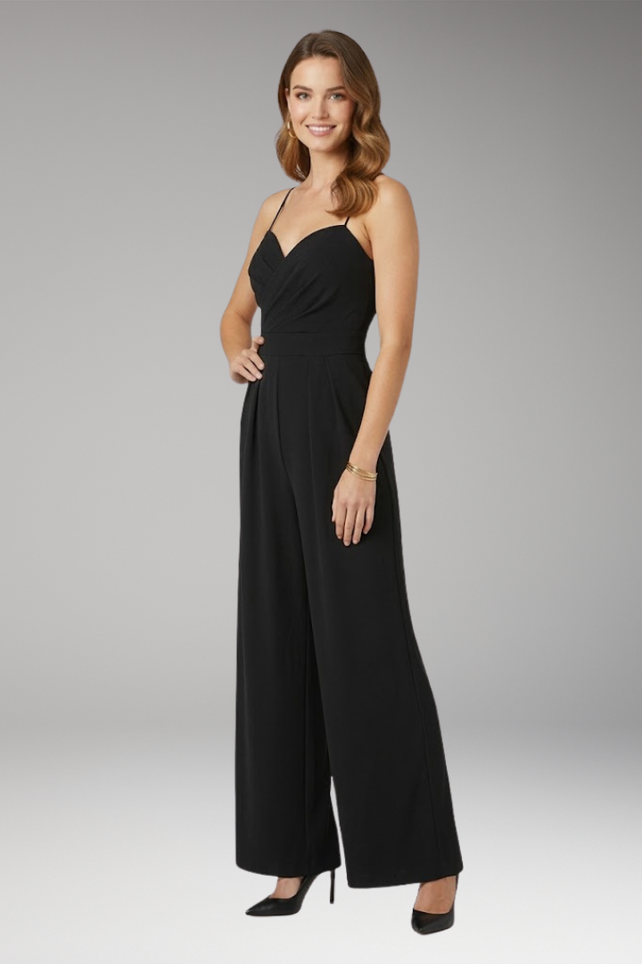 Women's Jumpsuit with Spaghetti Straps and Wide Legs