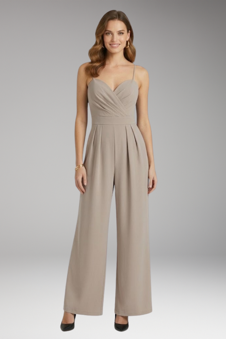 Women's Jumpsuit with Spaghetti Straps and Wide Legs