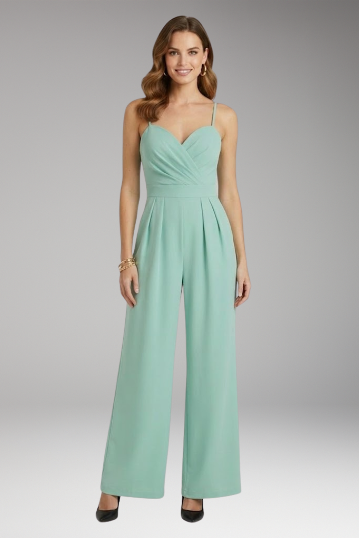 Women's Jumpsuit with Spaghetti Straps and Wide Legs