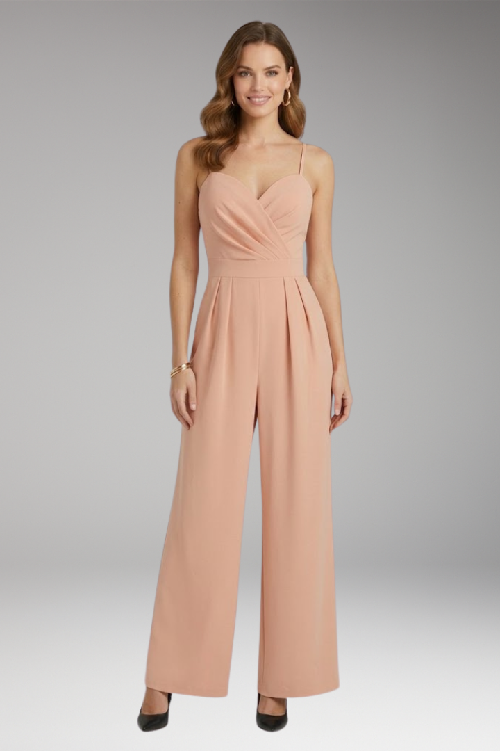 Women's Jumpsuit with Spaghetti Straps and Wide Legs