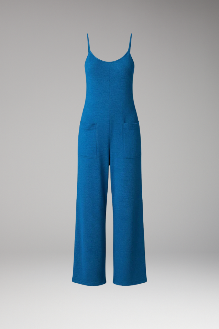 Women's Jumpsuit with Strap Top and Side Pockets