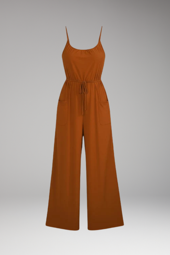 Women's Jumpsuit with Strap Top and Wide Legs
