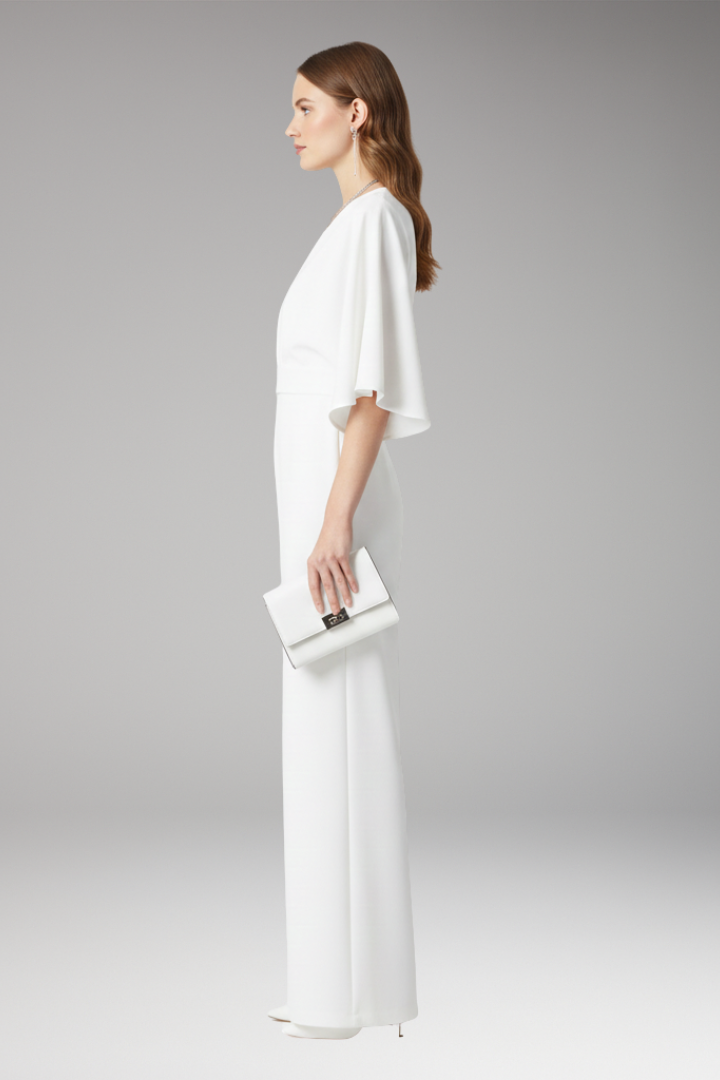 Women’s Jumpsuit with V-Neckline and Straight Legs