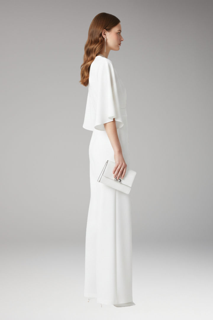 Women’s Jumpsuit with V-Neckline and Straight Legs
