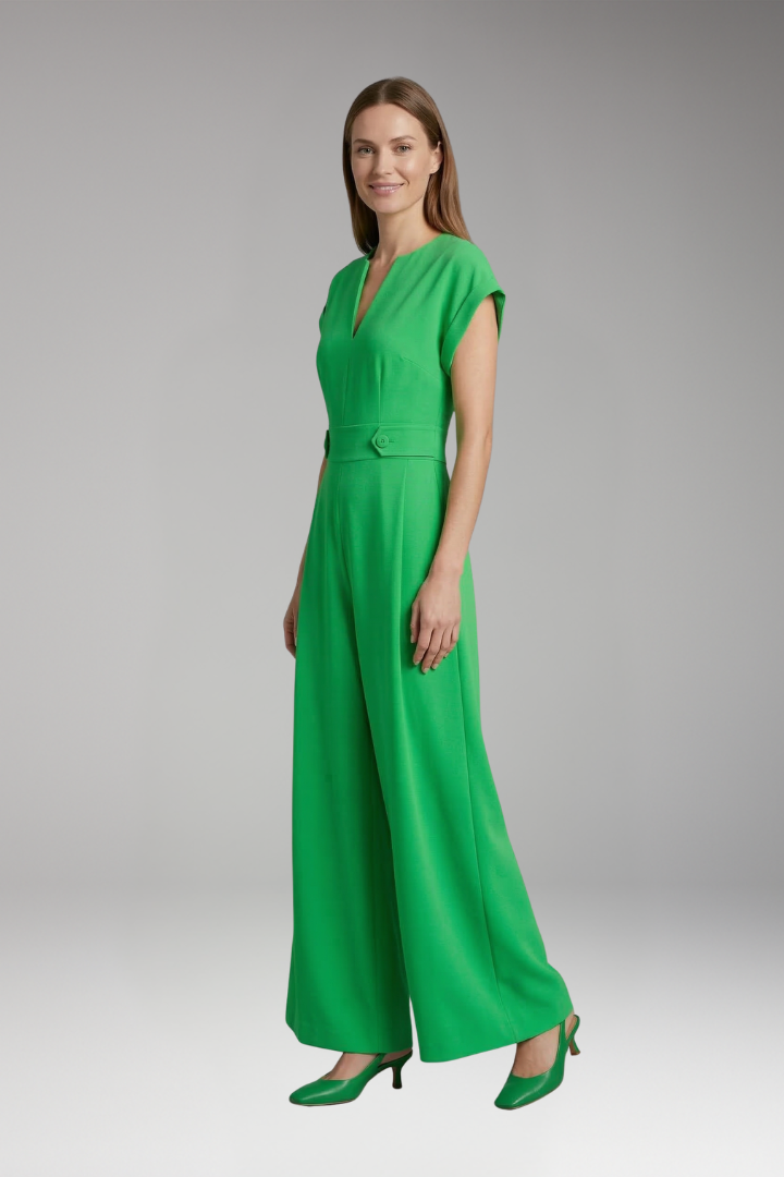 Women's Jumpsuit with V Neck and Side Pockets