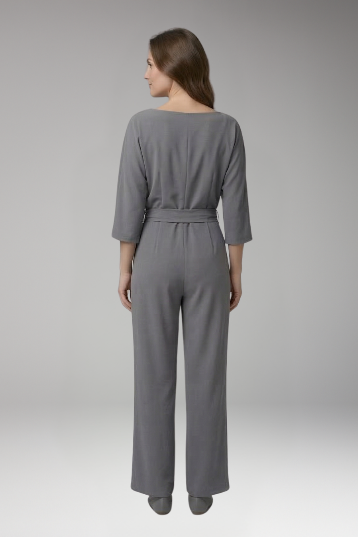 Women's Jumpsuit with Waist Tie and Wide Legs
