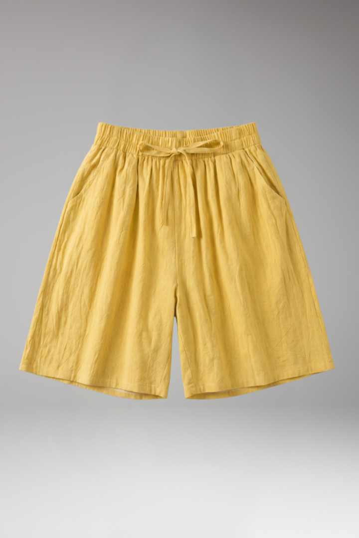 Women's Knee Length Shorts with Drawstring Waist