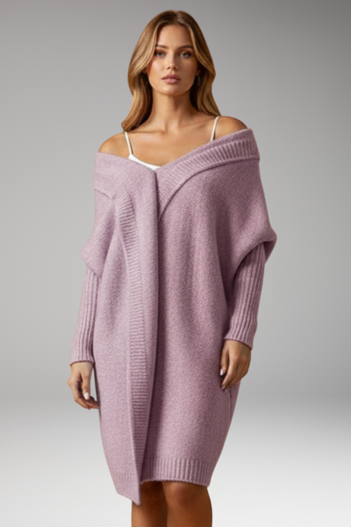 Women’s Knit Cardigan with Hood and Open Front