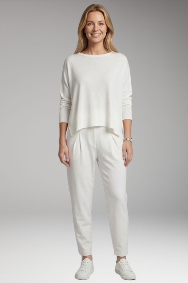 Women’s Two Piece Set with Long Sleeves and Drawstring Trousers