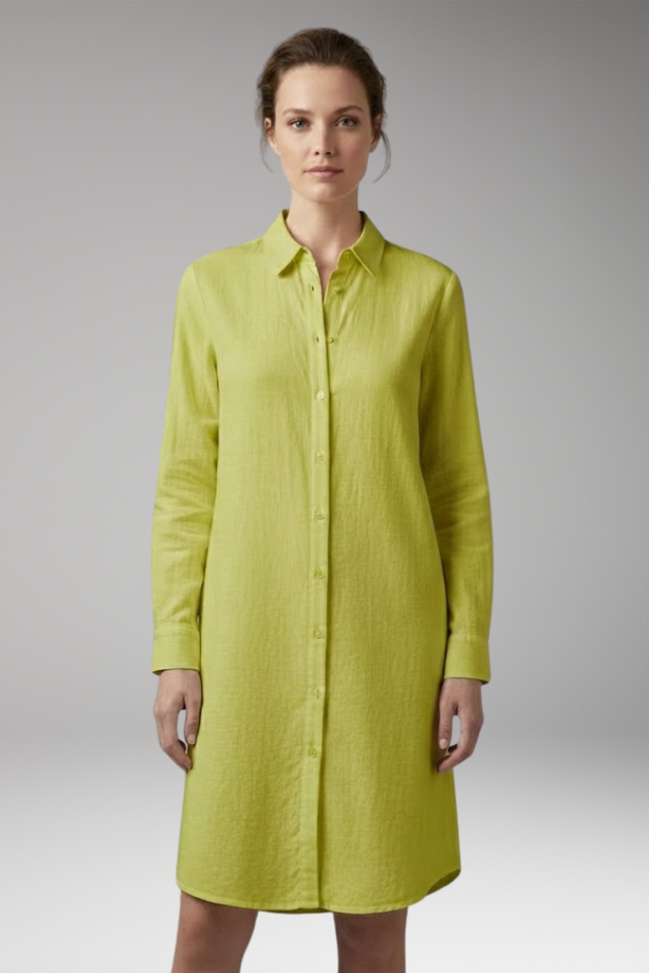 Women's Long-Sleeved Dress with Classic Design and Full Sleeve Coverage