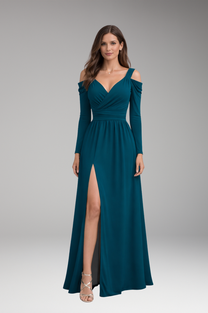 Women's Long Dress for Special Occasions with Figure-Flattering Fit