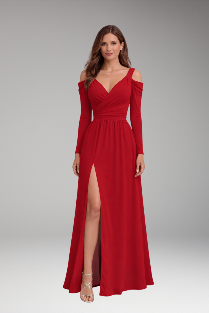 Women's Long Dress for Special Occasions with Figure-Flattering Fit