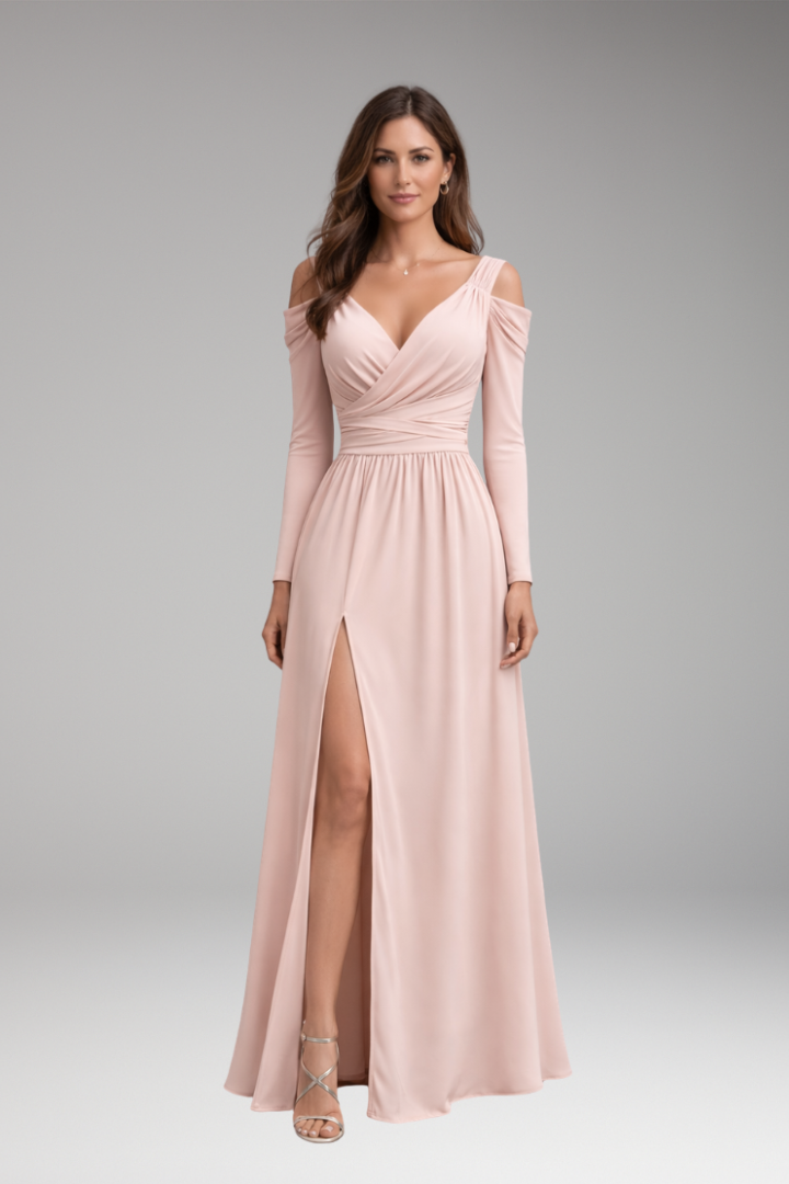 Women's Long Dress for Special Occasions with Figure-Flattering Fit