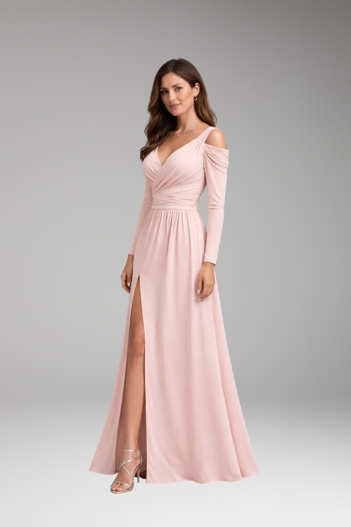 Women's Long Dress for Special Occasions with Figure-Flattering Fit