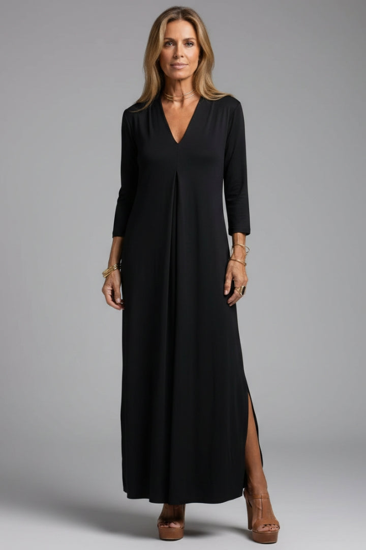 Women’s Long Slimming Dress with Sleeveless Design and Stretch Fit