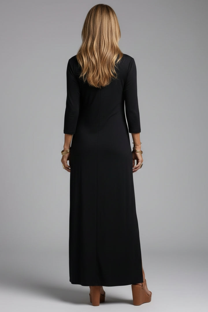 Women’s Long Slimming Dress with Sleeveless Design and Stretch Fit