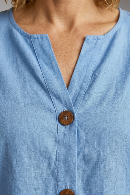 Women's Loose-Fitting Summer Blouse with Breathable Linen