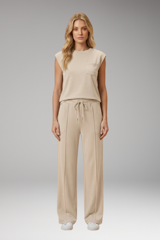 Women's Lounge Co-Ord with Relaxed Fit and Woven Surface
