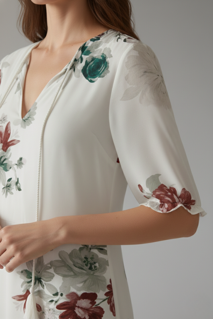 Women's Maxi Dress with Bohemian Design and Relaxed Fit