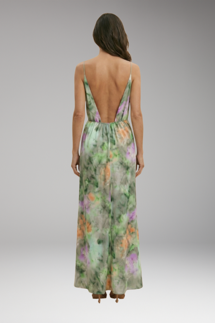 Women's Maxi Dress with Detachable Scarf and Soft Fabric