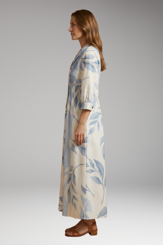 Women's Maxi Dress with Floral Pattern and Pockets