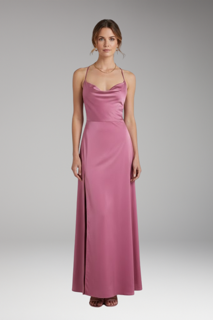Women’s Maxi Dress with Sleeveless Design and Braided Back