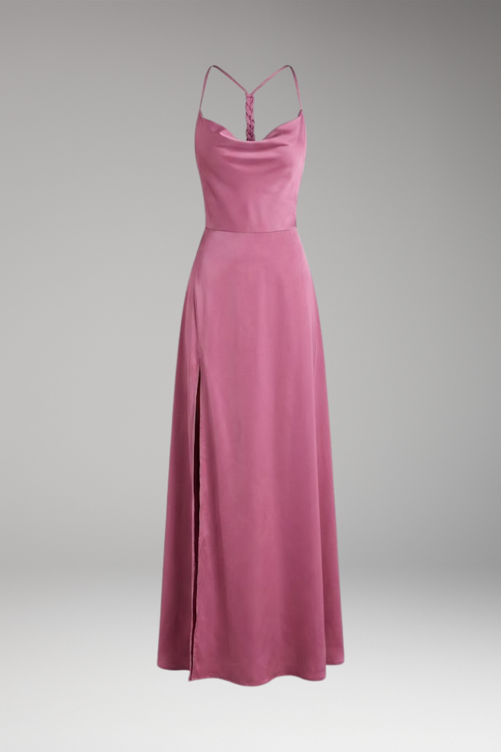 Women’s Maxi Dress with Sleeveless Design and Braided Back