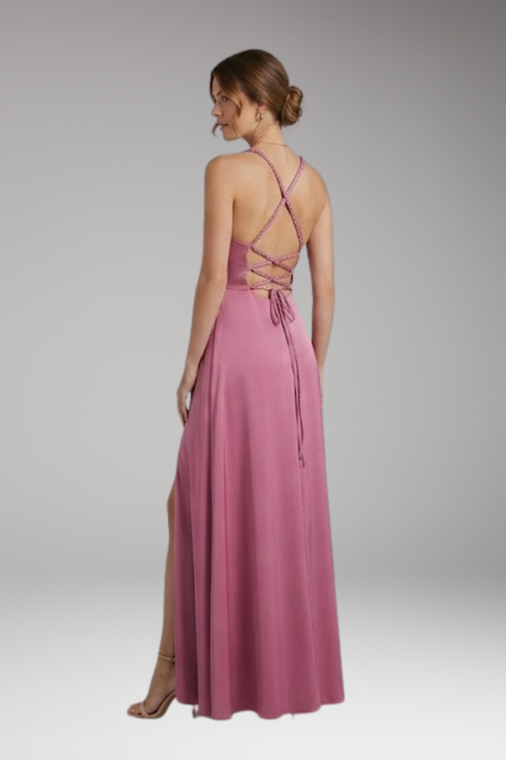 Women’s Maxi Dress with Sleeveless Design and Braided Back