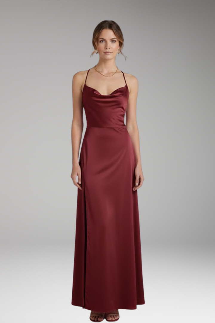 Women’s Maxi Dress with Sleeveless Design and Braided Back