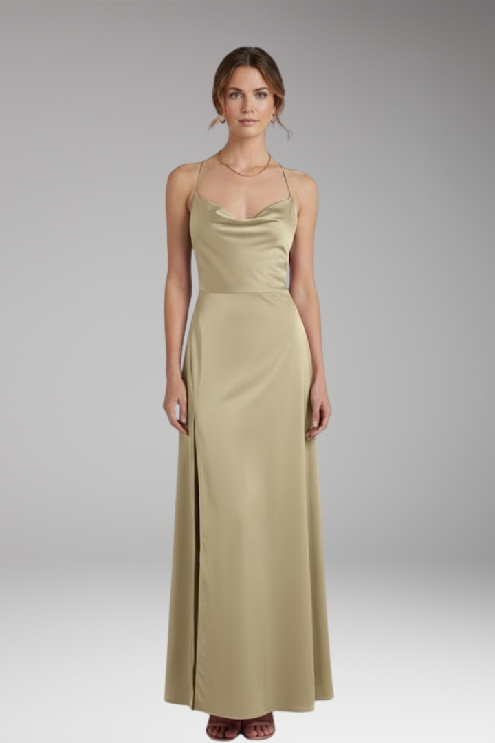 Women’s Maxi Dress with Sleeveless Design and Braided Back