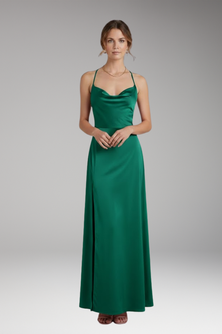 Women’s Maxi Dress with Sleeveless Design and Braided Back