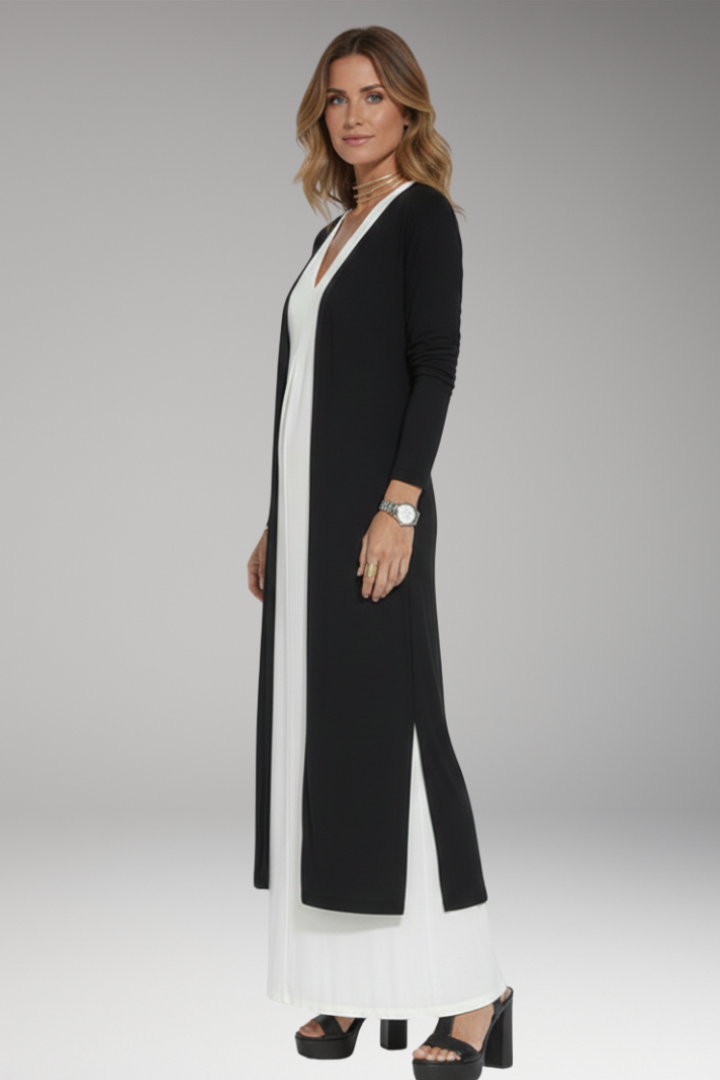 Women's Maxi Dress with V Neck and Sleeveless Cut