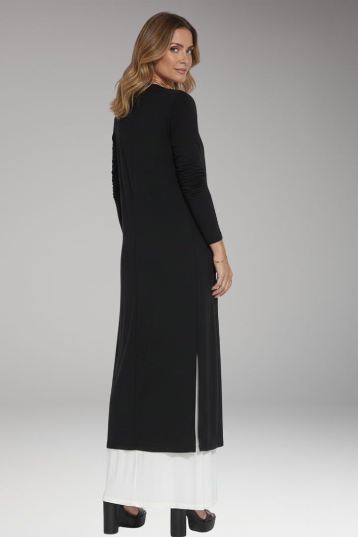 Women's Maxi Dress with V Neck and Sleeveless Cut