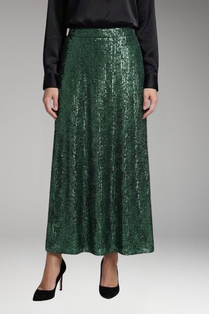 Women’s Maxi Skirt with Elastic Waistband and Textured Surface