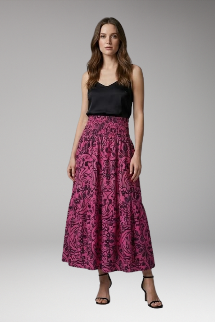 Women’s Maxi Skirt with High Waist and Elastic Waistband