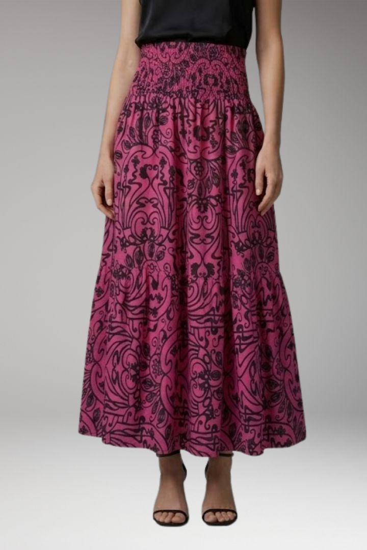 Women’s Maxi Skirt with High Waist and Elastic Waistband