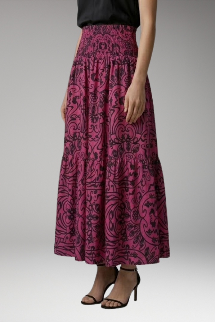 Women’s Maxi Skirt with High Waist and Elastic Waistband