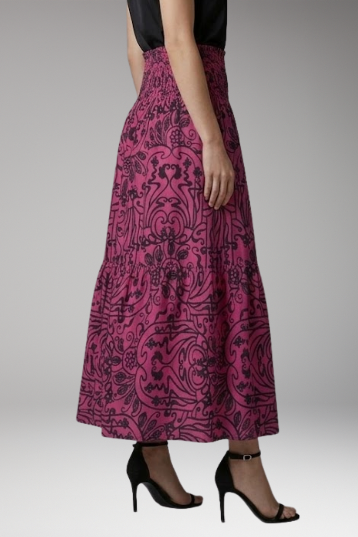 Women’s Maxi Skirt with High Waist and Elastic Waistband