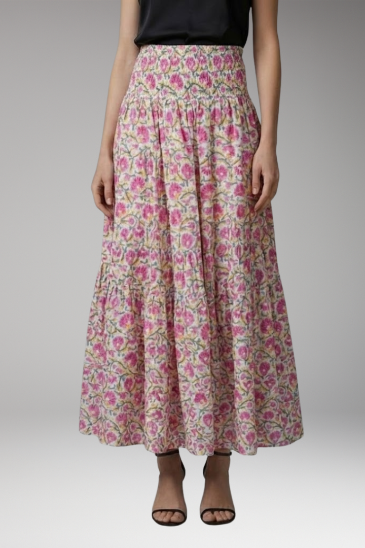 Women’s Maxi Skirt with High Waist and Elastic Waistband