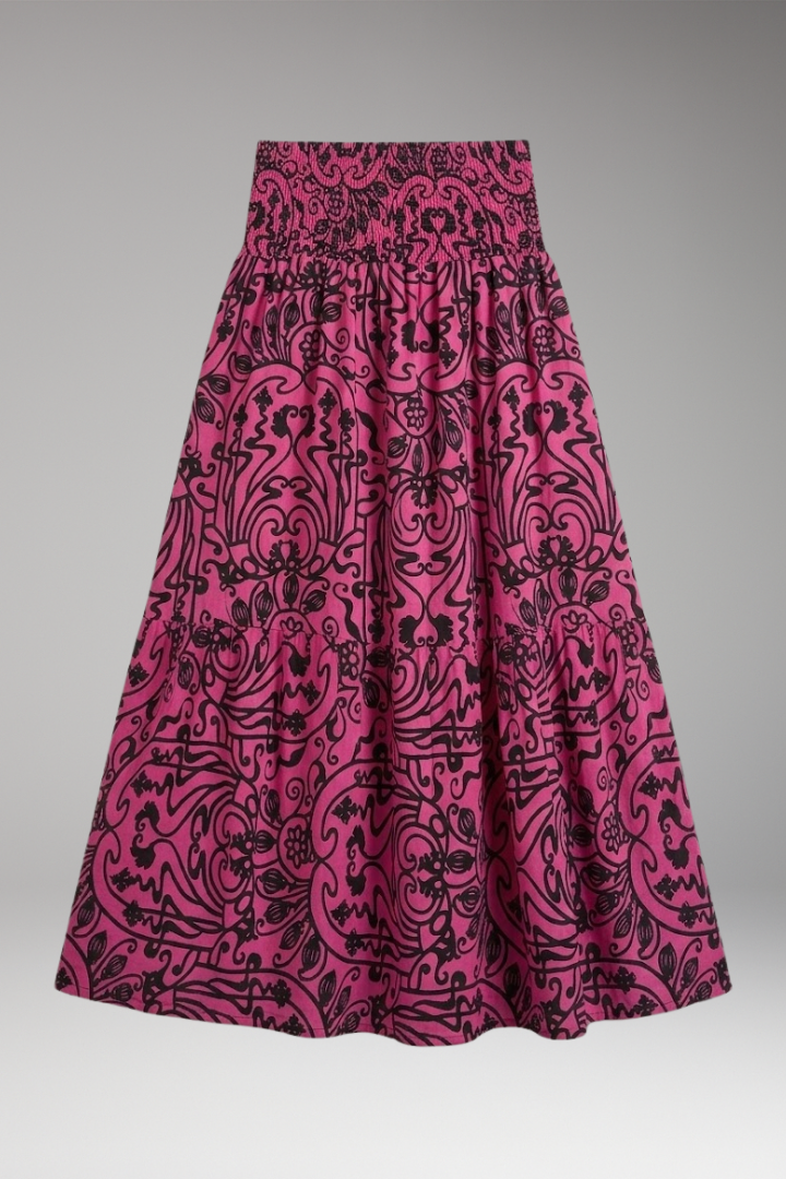 Women’s Maxi Skirt with High Waist and Elastic Waistband