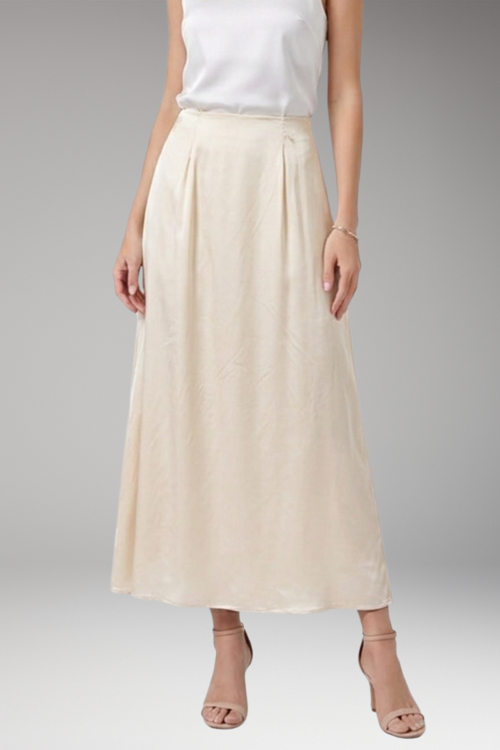 Women’s Maxi Skirt with High Waist and Flared Silhouette