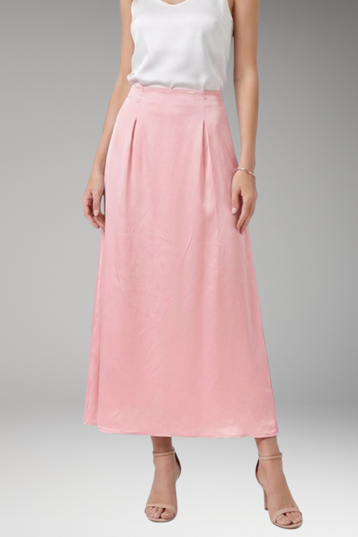 Women’s Maxi Skirt with High Waist and Flared Silhouette