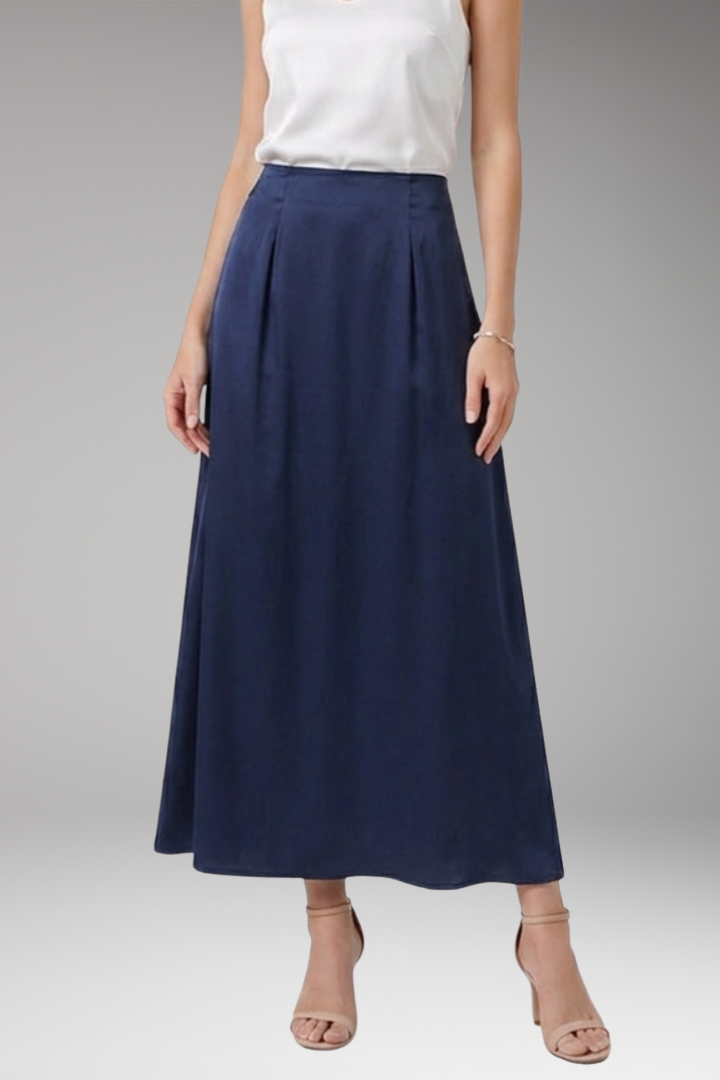 Women’s Maxi Skirt with High Waist and Flared Silhouette