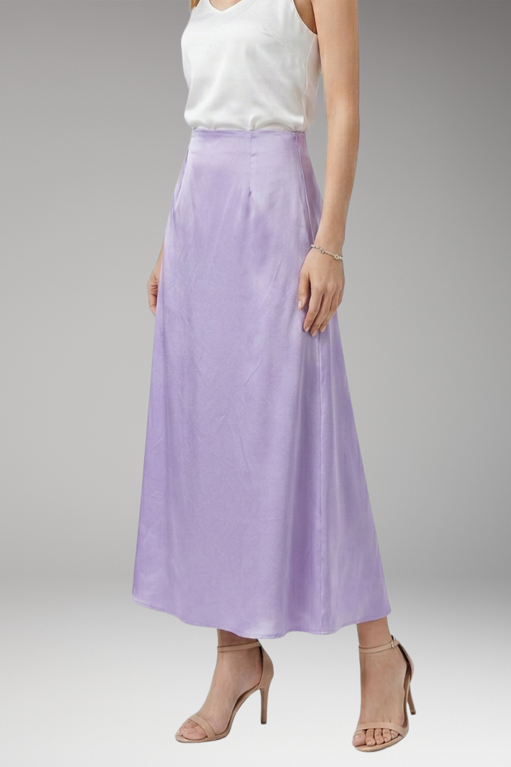 Women’s Maxi Skirt with High Waist and Flared Silhouette