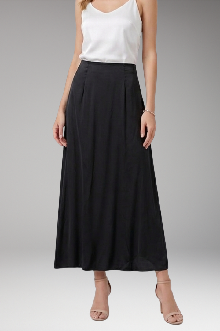 Women’s Maxi Skirt with High Waist and Flared Silhouette