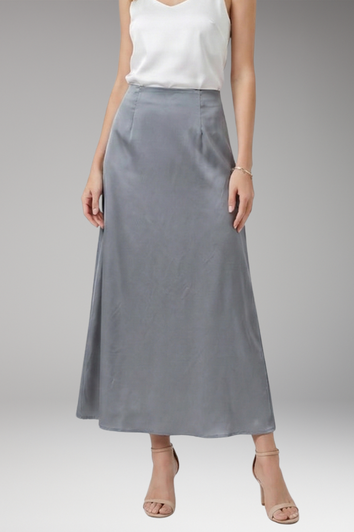 Women’s Maxi Skirt with High Waist and Flared Silhouette