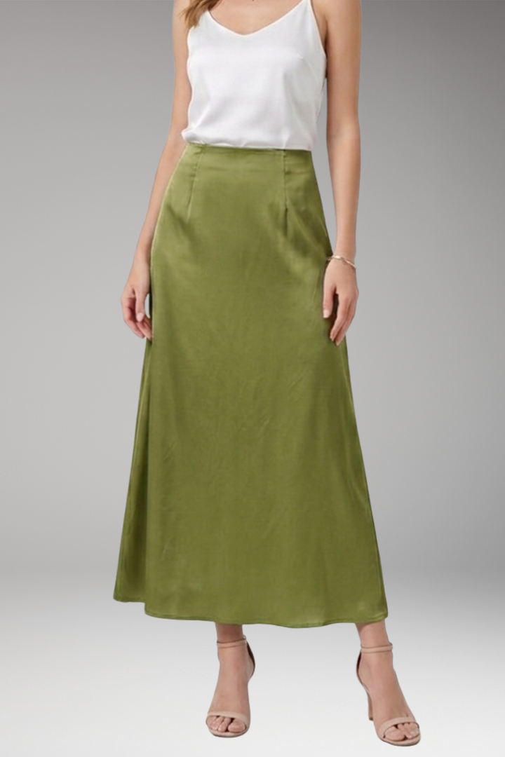 Women’s Maxi Skirt with High Waist and Flared Silhouette
