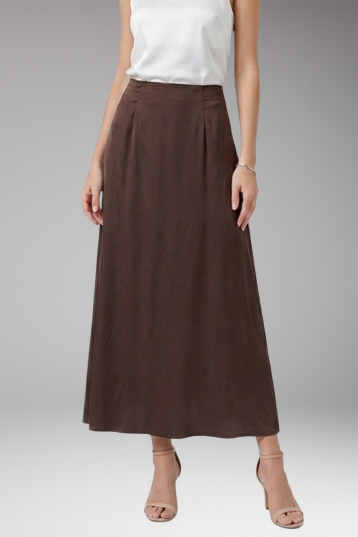 Women’s Maxi Skirt with High Waist and Flared Silhouette