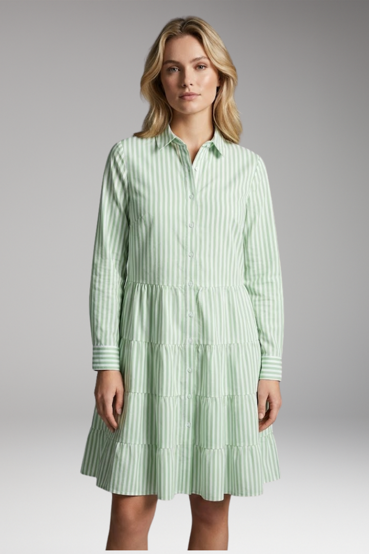 Women’s Midi Dress with A Line Shape and Pull On Design