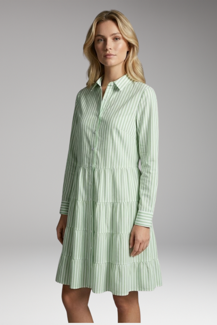 Women’s Midi Dress with A Line Shape and Pull On Design